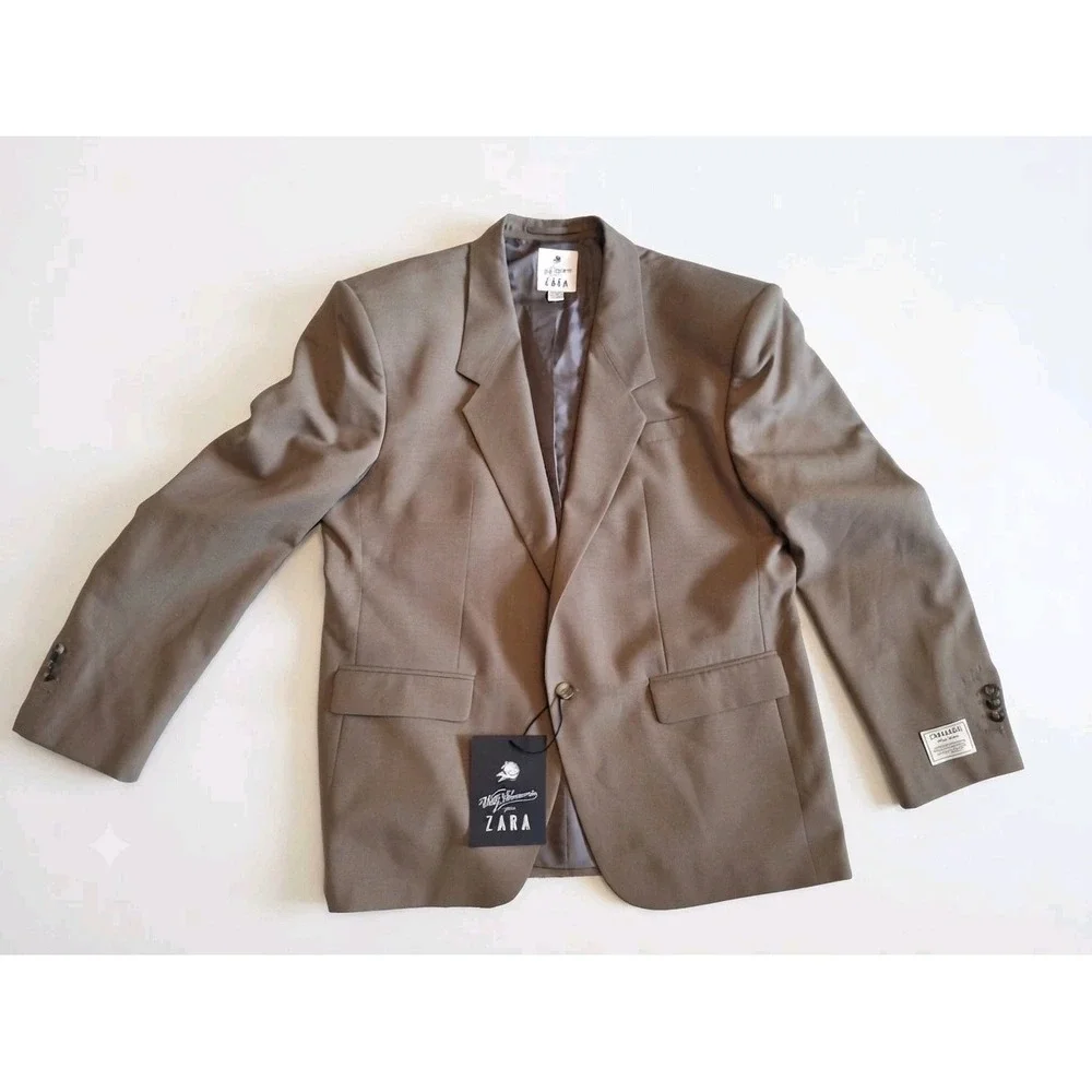 Willy Chavarria x Zara Oversized Blazer Taupe Brown Men Sz US 44 /BR 54 New 2023
